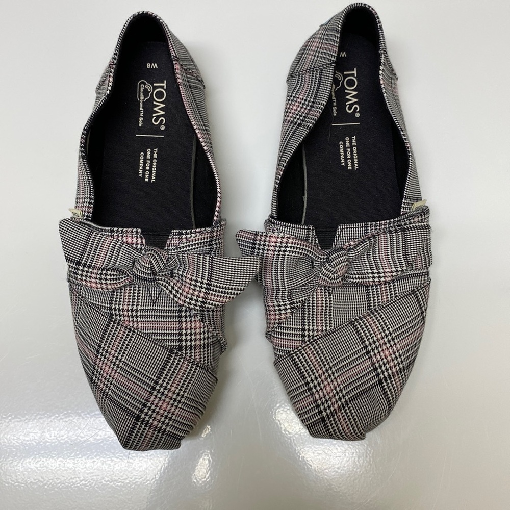 Toms Plaid slip on flats
